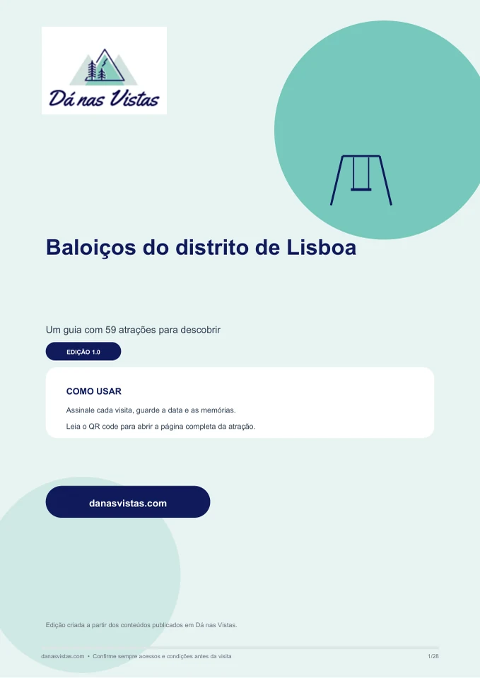 Pré-visualização da organização do guia de baloiços do distrito de Lisboa por concelho e proximidade — Capa